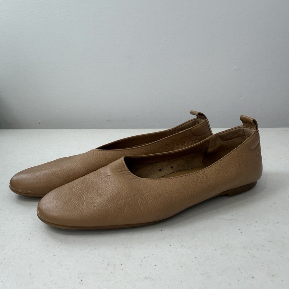 Everlane Day Glove Flats 5 Tan Italian Leather Minimalist Ballet Shoes